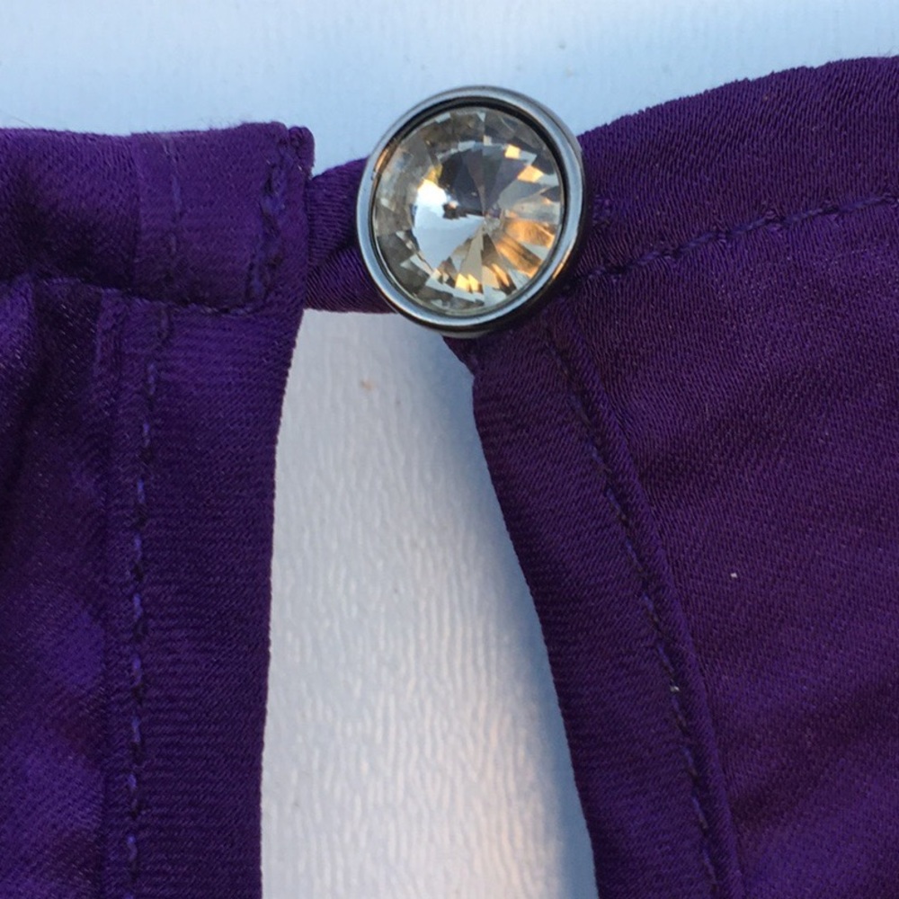 JUICY COUTURE RUFFLED DOLMAN BLOUSE DEEP PURPLE - Picture 8 of 9